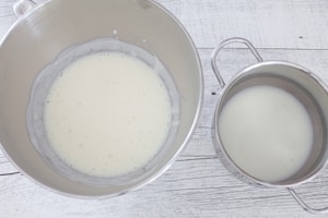 Preparazione Quadrotti cheesecake con yogurt al cocco e lamponi  - Fase 3