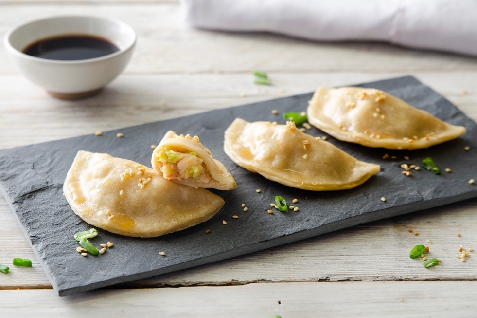 Ravioli di gamberi al vapore ricetta