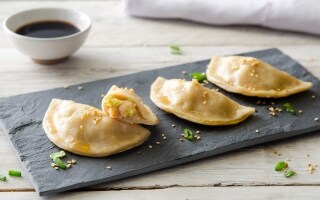 Ravioli di gamberi al vapore