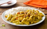 Riso basmati con pollo al curry e latte di cocco