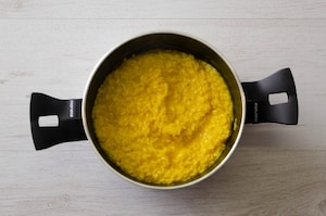 Preparazione Tartine di riso al salto con crescenza e mazzancolle - Fase 1