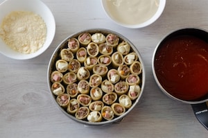 Preparazione Torta di paccheri al forno - Fase 3