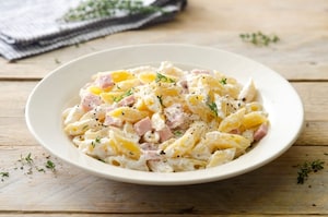 Preparazione Mezze penne con ricotta e prosciutto - Fase 3