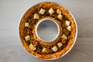 Preparazione Sartù di riso con spezzatino e piselli - Fase 3