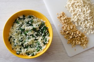 Preparazione Spanakopita con riso e spinaci - Fase 1