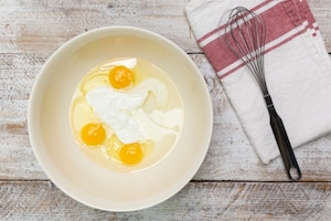 Preparazione Torta sette vasetti alle mele - Fase 1