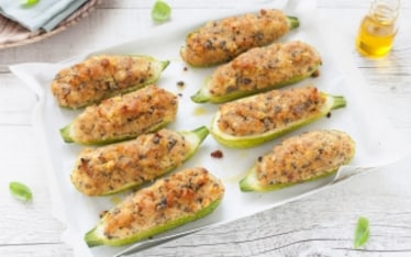 Zucchine ripiene di tonno e capperi