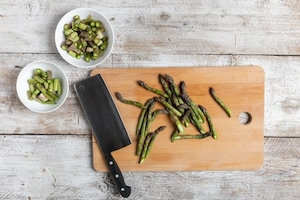 Preparazione Asparagi con cottura a bassa temperatura - Fase 1