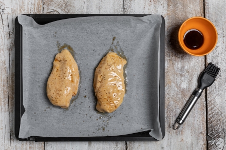 Preparazione Petto di pollo con cottura a bassa temperatura - Fase 3 Preparazione Petto di pollo con cottura a bassa temperatura - Fase 3