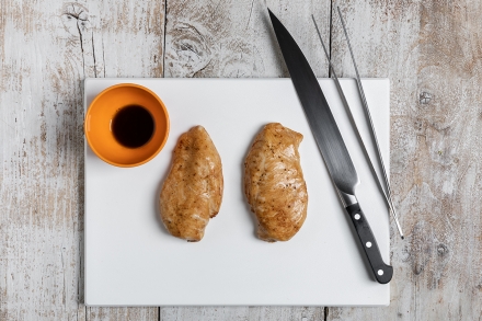 Preparazione Petto di pollo con cottura a bassa temperatura - Fase 3 Preparazione Petto di pollo con cottura a bassa temperatura - Fase 3