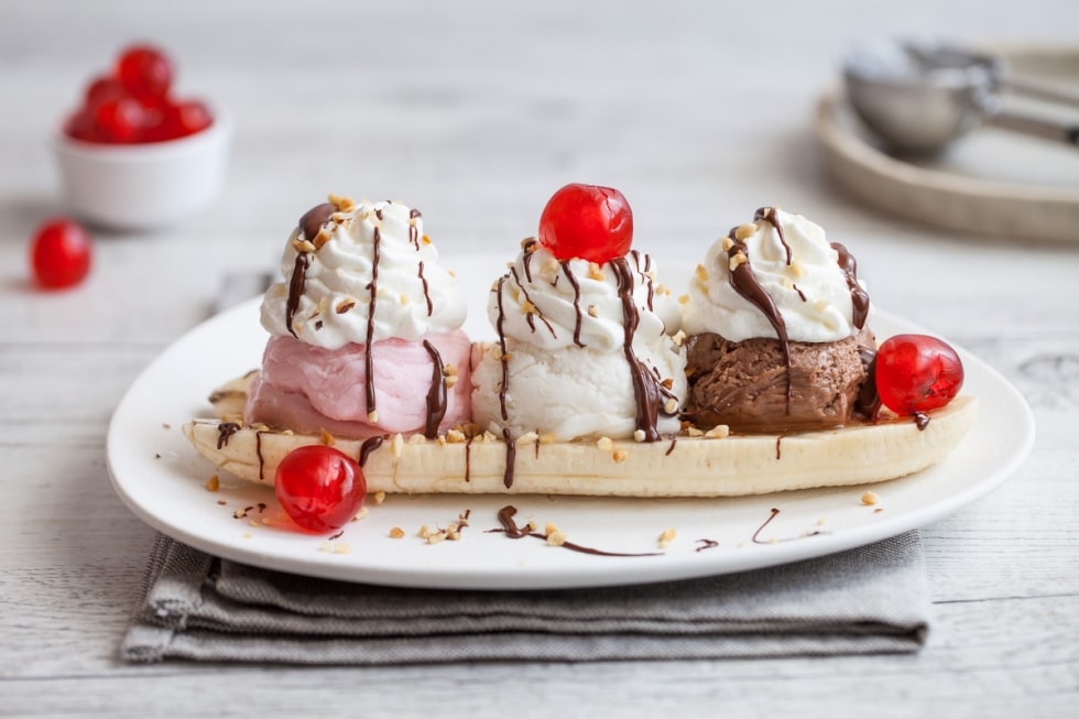 Banana split ricetta