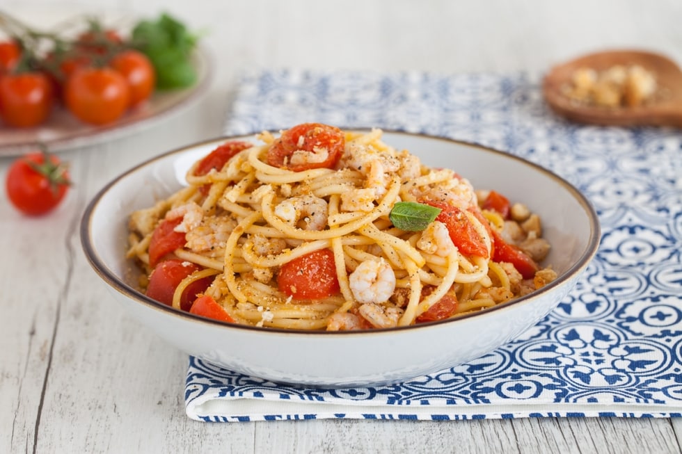 Pasta con i gamberetti ricetta