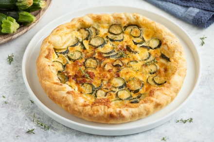 Preparazione Torta salata alle zucchine - Fase 4 Preparazione Torta salata alle zucchine - Fase 4
