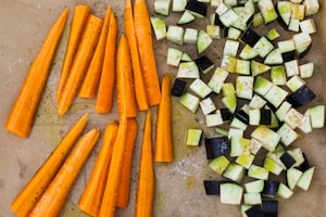 Preparazione Bulgur con verdure e feta - Fase 1