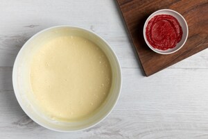 Preparazione Pancake salati al pomodoro, avocado e gamberetti - Fase 2