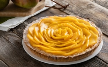 Torta mango e crema ricca
