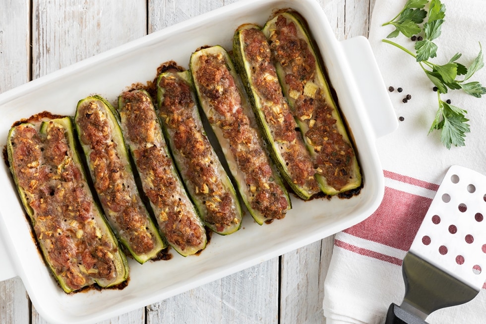 Zucchine ripiene di carne ricetta