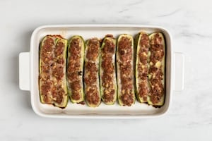 Preparazione Zucchine ripiene di carne - Fase 4