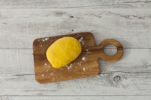 Preparazione Mafaldine al pesto di cime di rapa, stracciatella di burrata e acciughe - Fase 1