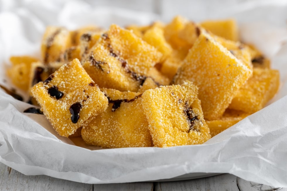 Polenta fritta con aceto balsamico ricetta