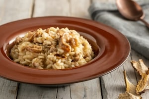 Preparazione Risotto ai funghi e salsiccia - Fase 5