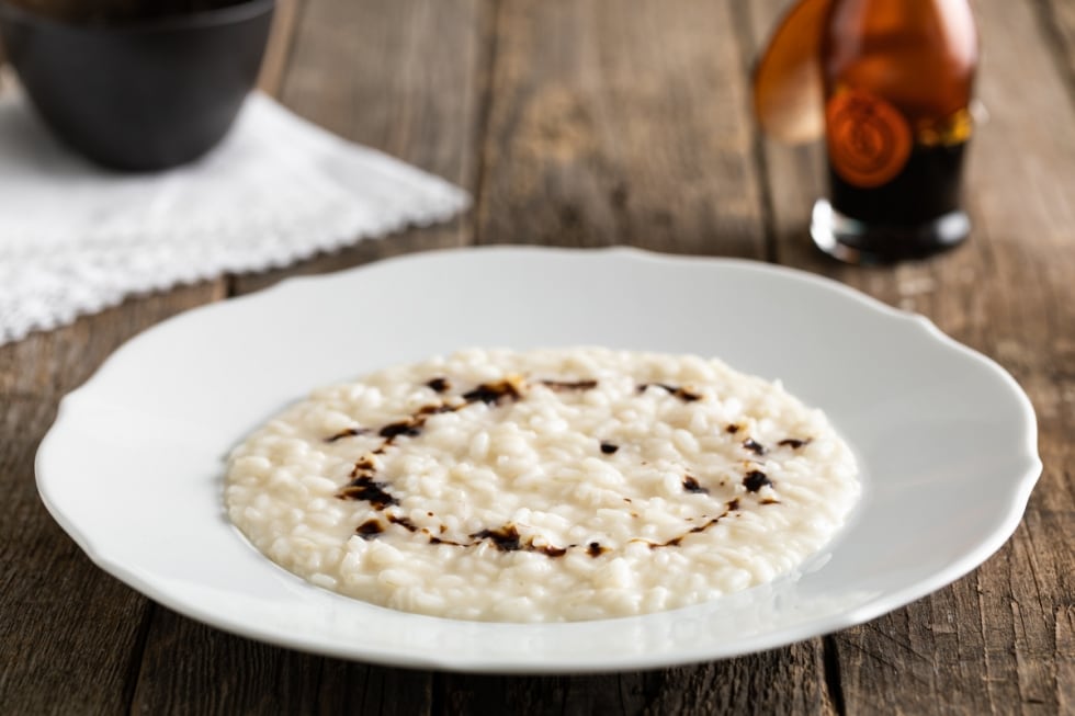 Risotto al taleggio con aceto balsamico ricetta