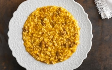 Risotto alla zucca e salsiccia