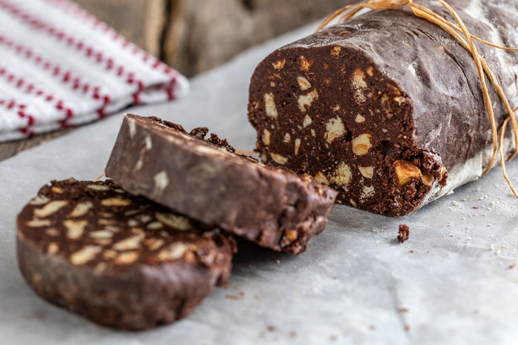 Tronchetto Di Natale Ricetta Originale.Ricetta Salame Di Cioccolato Cucchiaio D Argento