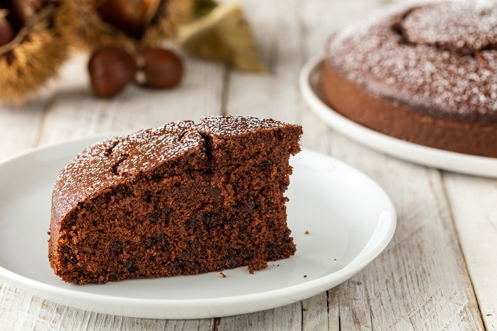 Torta di castagne e gocce di cioccolato ricetta