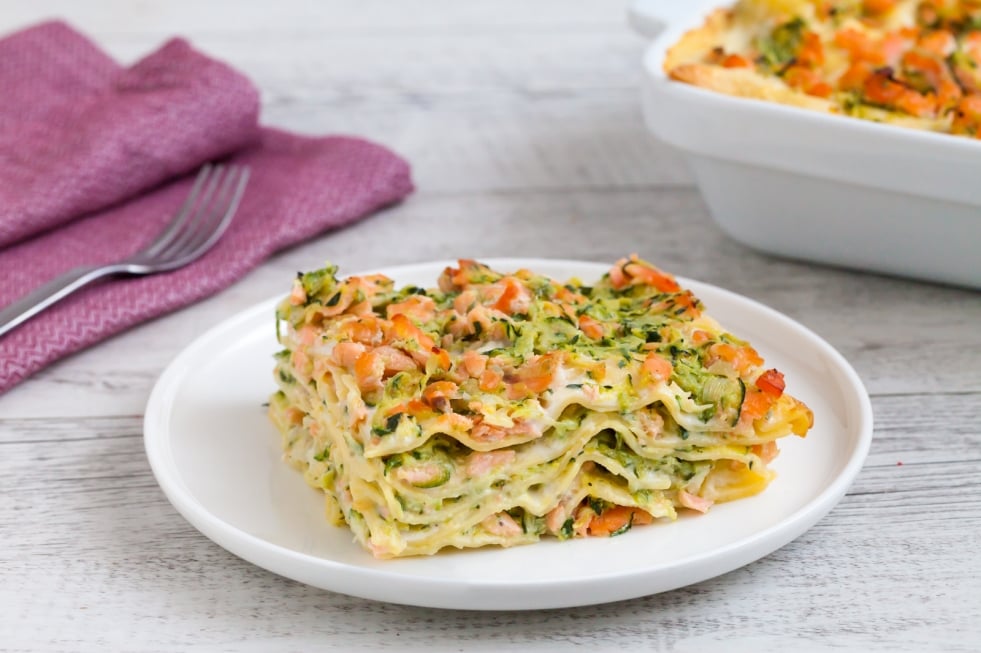 Lasagne zucchine e salmone ricetta