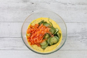 Preparazione Torta salata al salmone e zucchine - Fase 2