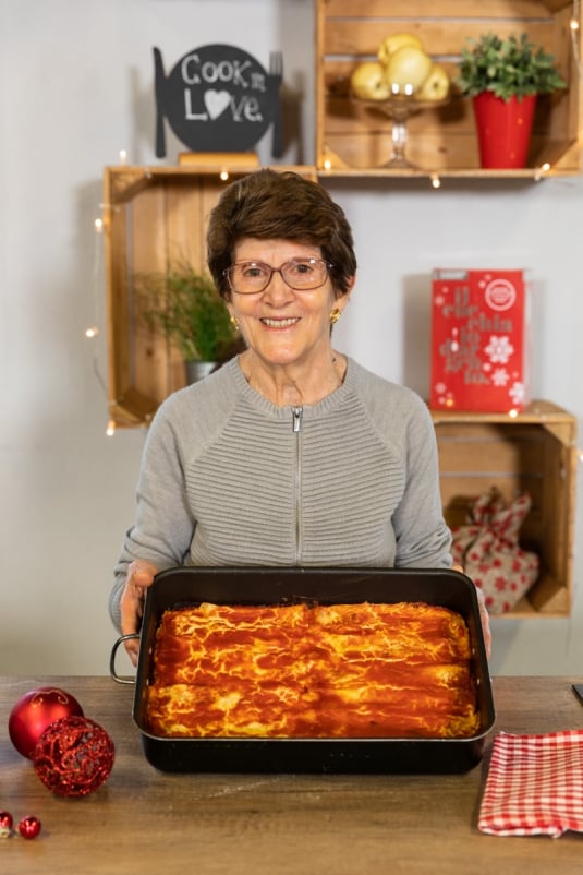 Cannelloni di crêpes con ricotta e spinaci al sugo di carne di nonna Melina