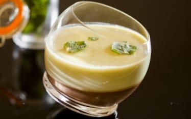 Namelaka al cioccolato bianco e nero con menta