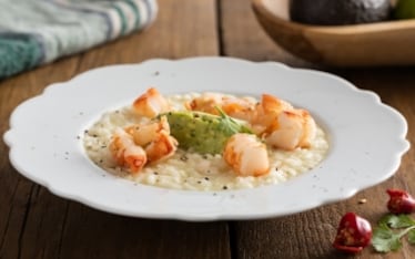 Risotto ai gamberi e gin