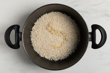 Preparazione Risotto zucca e taleggio - Fase 2 Preparazione Risotto zucca e taleggio - Fase 2