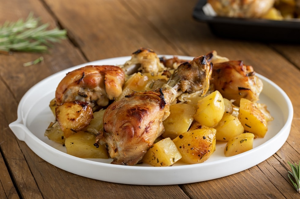 Pollo e patate al forno ricetta