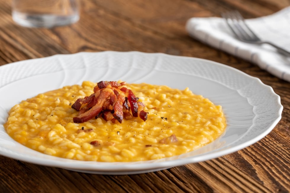 Risotto zucca e pancetta ricetta