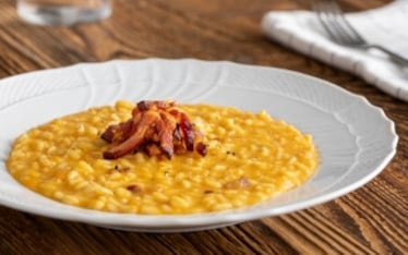 Risotto zucca e pancetta