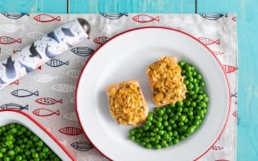 Bocconcini di salmone alla senape e corn flakes