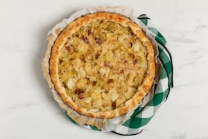 Preparazione Torta salata alla verza senza uova - Fase 3