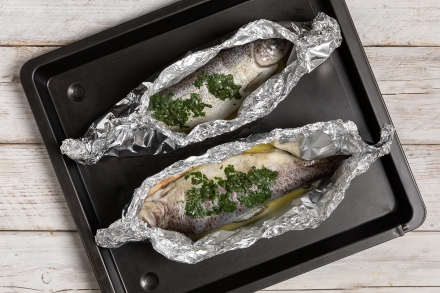 Preparazione Trota al cartoccio - Fase 3 Preparazione Trota al cartoccio - Fase 3