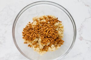 Preparazione Cestini di insalata di Lusia IGP con bulgur, carote e noci pecan  - Fase 3