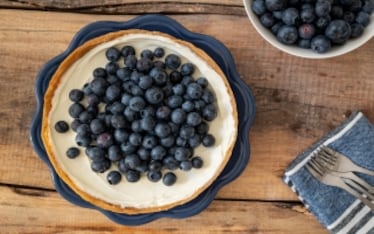 Cheesecake tart con mirtilli