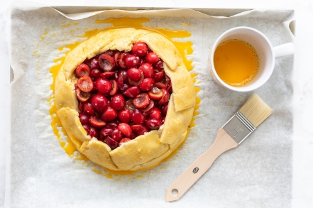 Preparazione Galette rustica alle ciliegie di Vignola IGP con frangipane al cocco  - Fase 5 Preparazione Galette rustica alle ciliegie di Vignola IGP con frangipane al cocco  - Fase 5