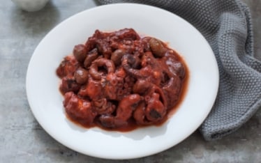 Polpo in umido in pentola a pressione