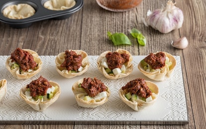 Cestini di piadina ripieni