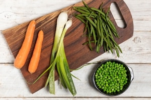 Preparazione Riso basmati con verdure e gamberi - Fase 2