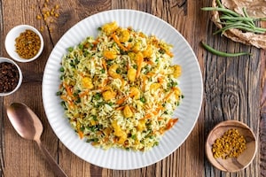 Preparazione Riso basmati con verdure e gamberi - Fase 6