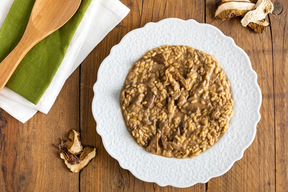 Risotto ai funghi porcini secchi ricetta