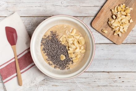 Preparazione Banana bread al cioccolato - Fase 3 Preparazione Banana bread al cioccolato - Fase 3